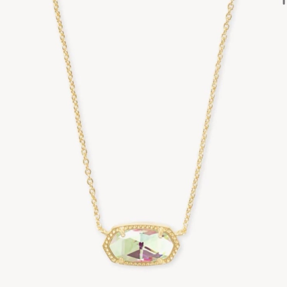 Kendrascott Elisa light gold Pendant Necklace in Dichroic Glass